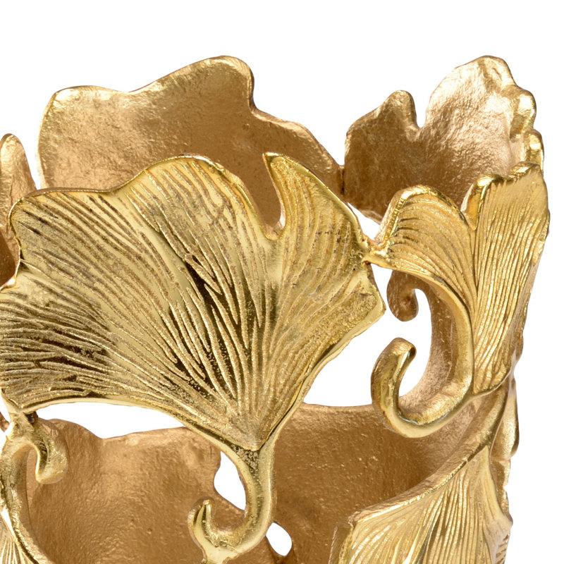 Ginkgo Metal Table Vase