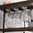 Bar Table Set for 3, Bar Table and Chairs, High Table with Wine Rack, Shelf, Glasses Holder, Dining Chairs with Ergonomic Curved Backrest for Kitchen Dining Room