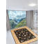 Tapis noir en laine noué à la main de conception unique 10 pi x 13 pi 6 po New Age