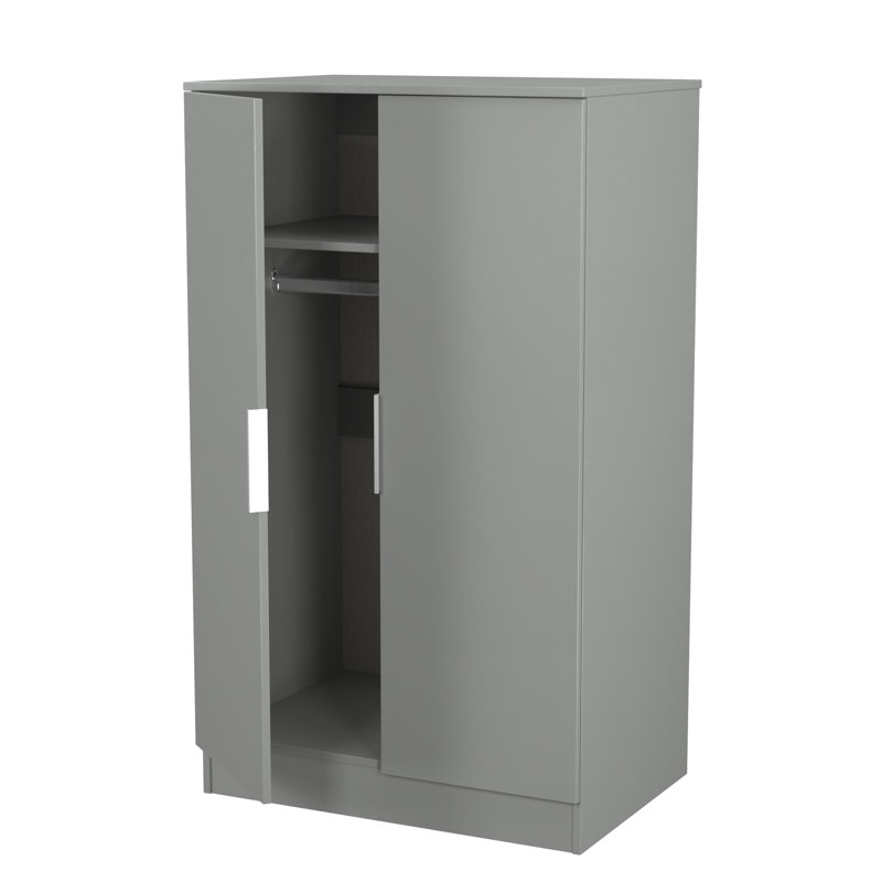 Biernat Manufactured Wood Wardrobe, Uniform Grey/Dusk Grey