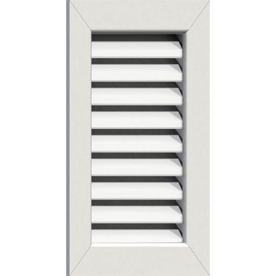 Vertical Functional Gable Vent with Flat Trim Frame