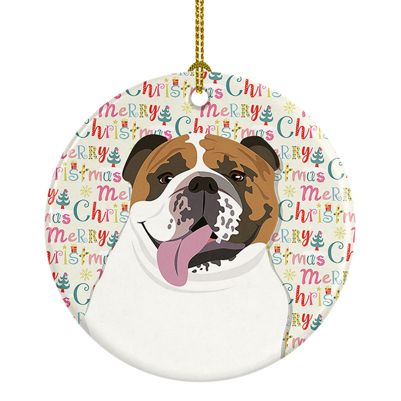 Ornement suspendu en céramique English Bulldog 1
