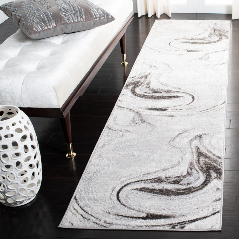 Nishia Performance Abstract Rug, Runner 2'2" x 9'