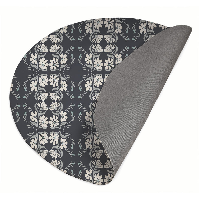 Tapis d'extérieur Groovy Flowers, Rond 5 pi
