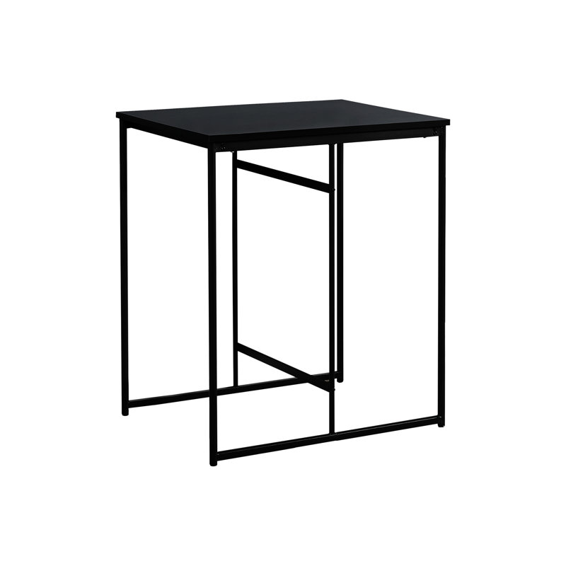 Table de cuisine rectangulaire à hauteur de comptoir 32 po, stratifié noir, superbe meuble moderne