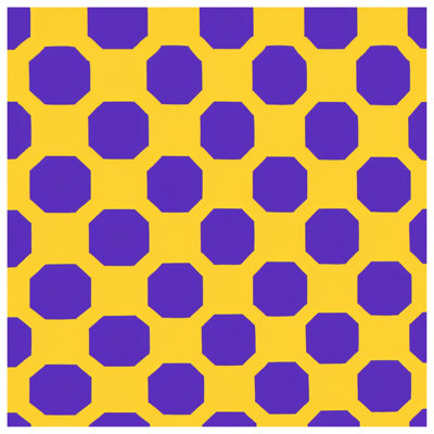 Couvertures mauves et jaunes octogonales