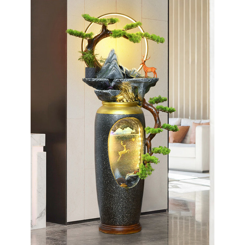Ornement haut débit d'eau artistique, H 42,91 po x l 15,75 po x P 9,84 po
