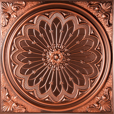Tuile de plafond en vinyle antique de 1,98 pi x 1,98 pi Misson