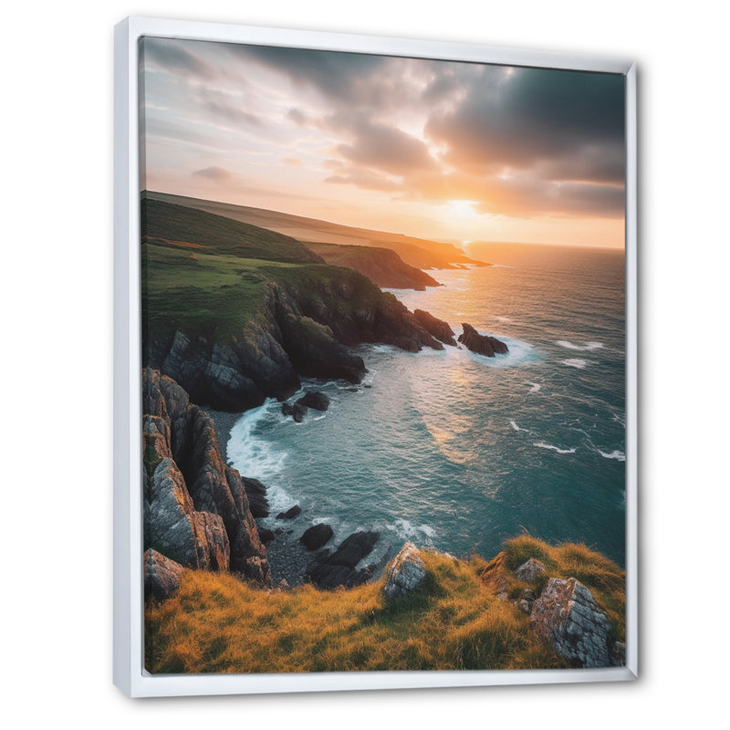 Impression sur toile Seaside Serenity I, H 44 po x l 34 po x P 1,5 po, Cadre flottant blanc
