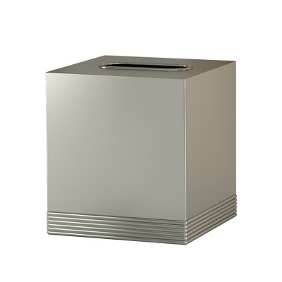 Tissue Box Stainless Steel Square Facial Tissue Box Cover Holder Brushed Pewter