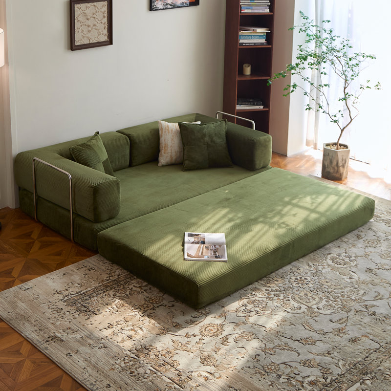 Kaveri Convertible Sofa Bed - Foldable Floor Couch - Modular Sectional for Living Room, Bedroom, Studio - Compression Sofa in Box