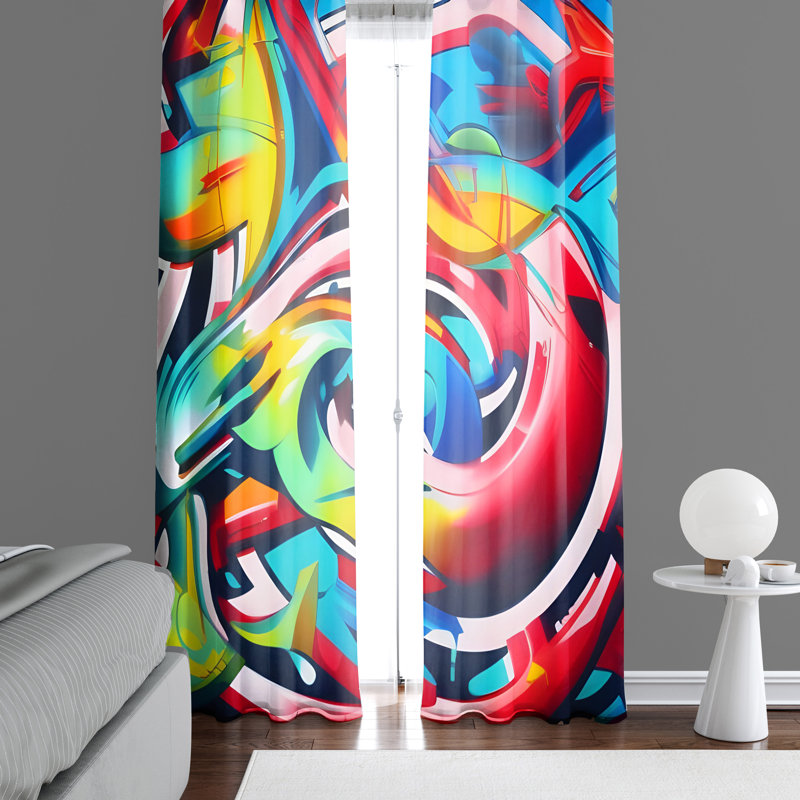 Paire de rideaux semi-transparents en polyester Daniluk, L 20 po x L 52 po