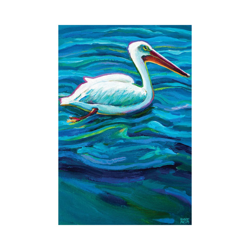 Swimming Pelican by Robert Phelps - Wrapped Canvas Gallery-Wrapped Canvas Giclée, 66.04 cm H x 45.72 cm W