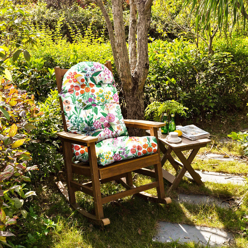 High-Back Seat Cushion - Waterproof Outdoor Adirondack Chair Cushion for Patio Furniture with Vibrant Patterns, Premium Elastic Padding, Multi-Scenario Use