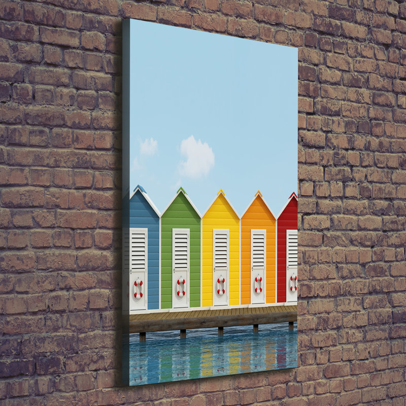 Beach Cabins - Wrapped Canvas Print