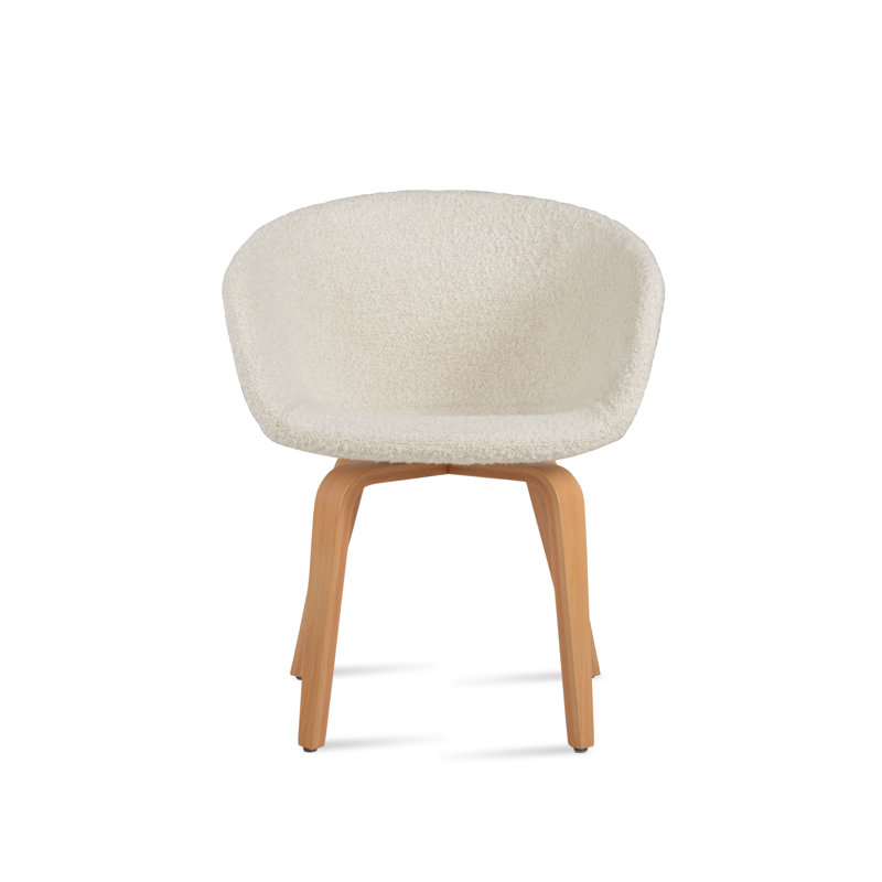 Fauteuil Tribeca, Naturel, Laine blanc cassé