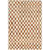 Dominique Abstract Checkered Fringe Area Rug