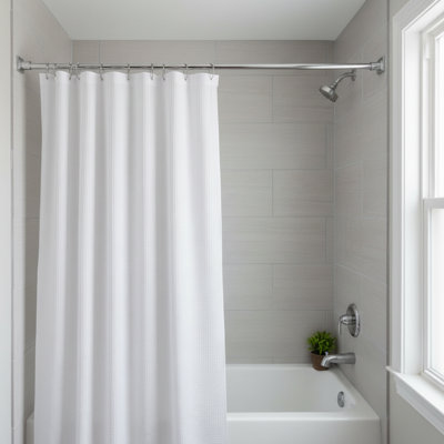 Adjustable Shower Curtain Rod 31-79", Anti-Rust Spring Tension No Drill Shower Rod
