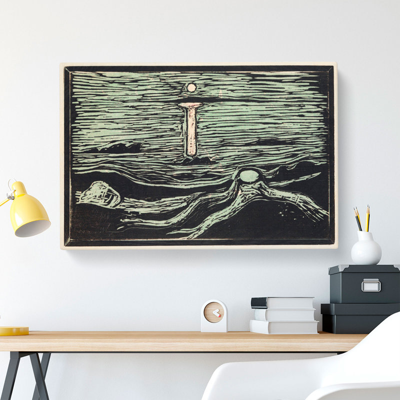 Mystical Shore by Edvard Munch - Wrapped Canvas Painting, 50cm H x 76cm W x 3cm D