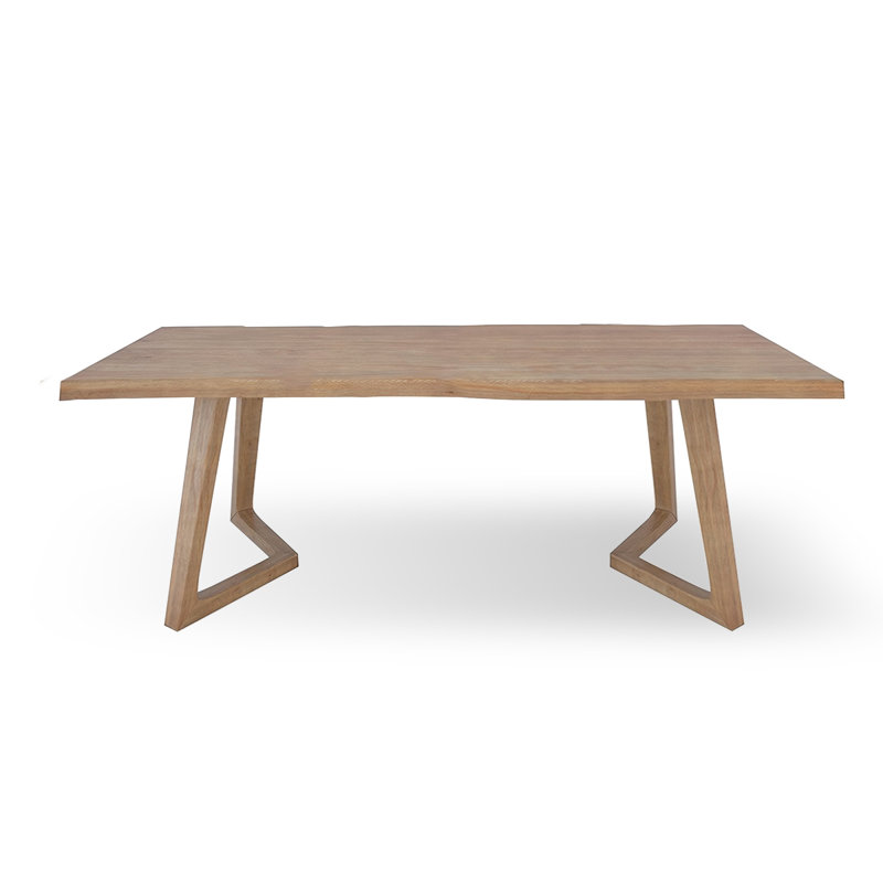 Brown Rectangular Solid Wood Dining Table, 29.53"H x 78.74"L x 33.46"W