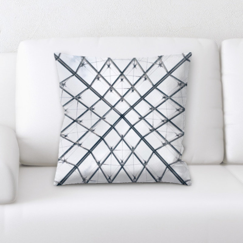 Geometric Microsuede Throw Pillow