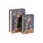Mirror Set 2 Book Boxes 21x7x30 / 16x5x24 Cm