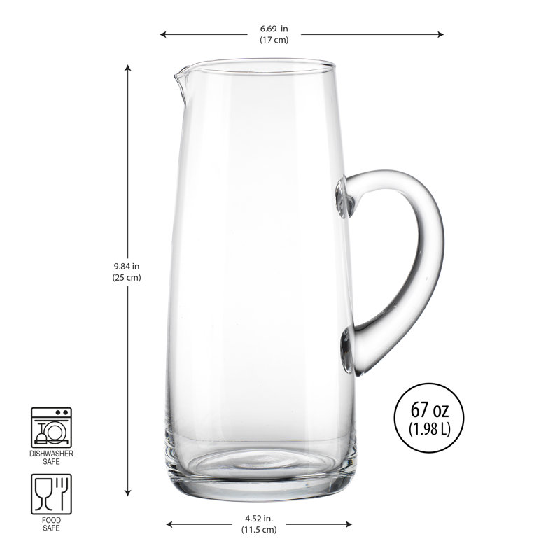 Pichet en verre transparent 63 oz