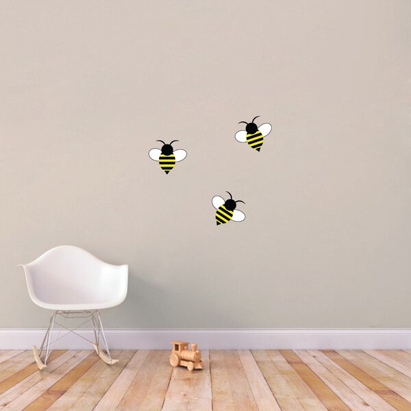 Bee wall art vinyl decal, bee happy, bee home decor, Don't worry be happy,  Bee wall decal, honey bee decor, bumble bee decor