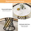 Round Metal Base Dining Table-682044128