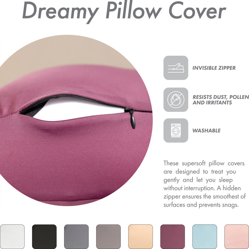 Foam Firm Cooling Pillow, 12" x 20", Burgundy Merlot