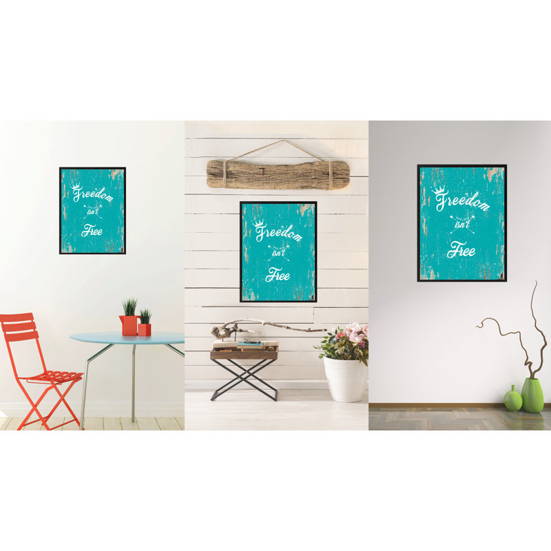 «Freedom Is not Free», reproduction sur toile encadrée