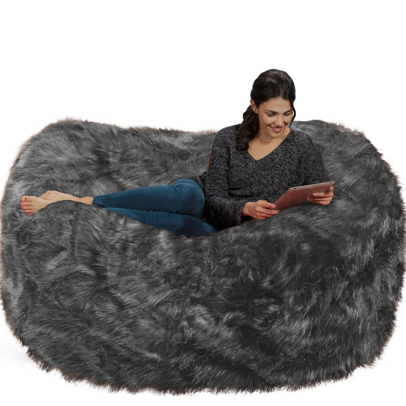 Fauteuil à billes - Fauteuil à billes rond rembourré en mousse à mémoire de forme avec housse amovible et lavable à la machine - Fauteuil à billes avec housse en microfibre douce - Plusieurs tailles et plusieurs tissus lavables à la machine