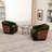 Andretta Linen Swivel Barrel Chair(Set of 2)-2087832347