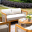 -Piece Outdoor Solid Wood & Rope Sofa Set with Coffee Table for 7