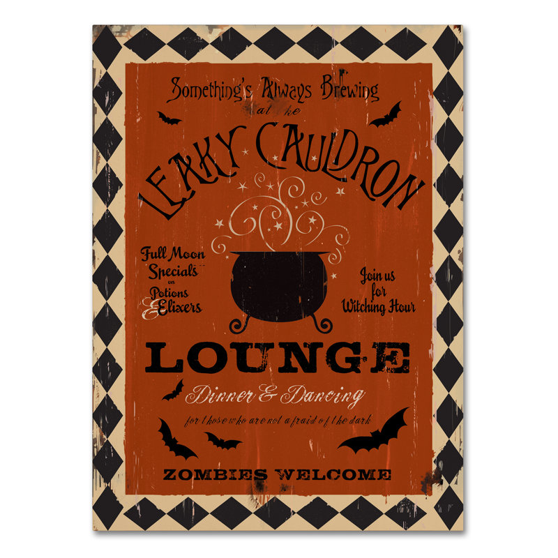 « Witches Brew », affiche vintage sur toile tendue, H 19 po x l 14 po
