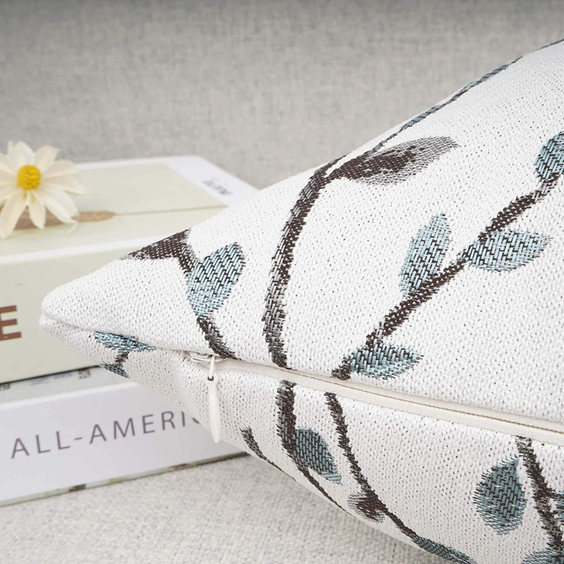 Embroidered Outdoor Pillow Cover