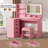 Vanity Desk with Mirror and Lights, Built-in Power Outlets, Storage Drawers & Open Shelves, LED Mirror with 3 Color Modes, Includes Cushioned Stool-597572243