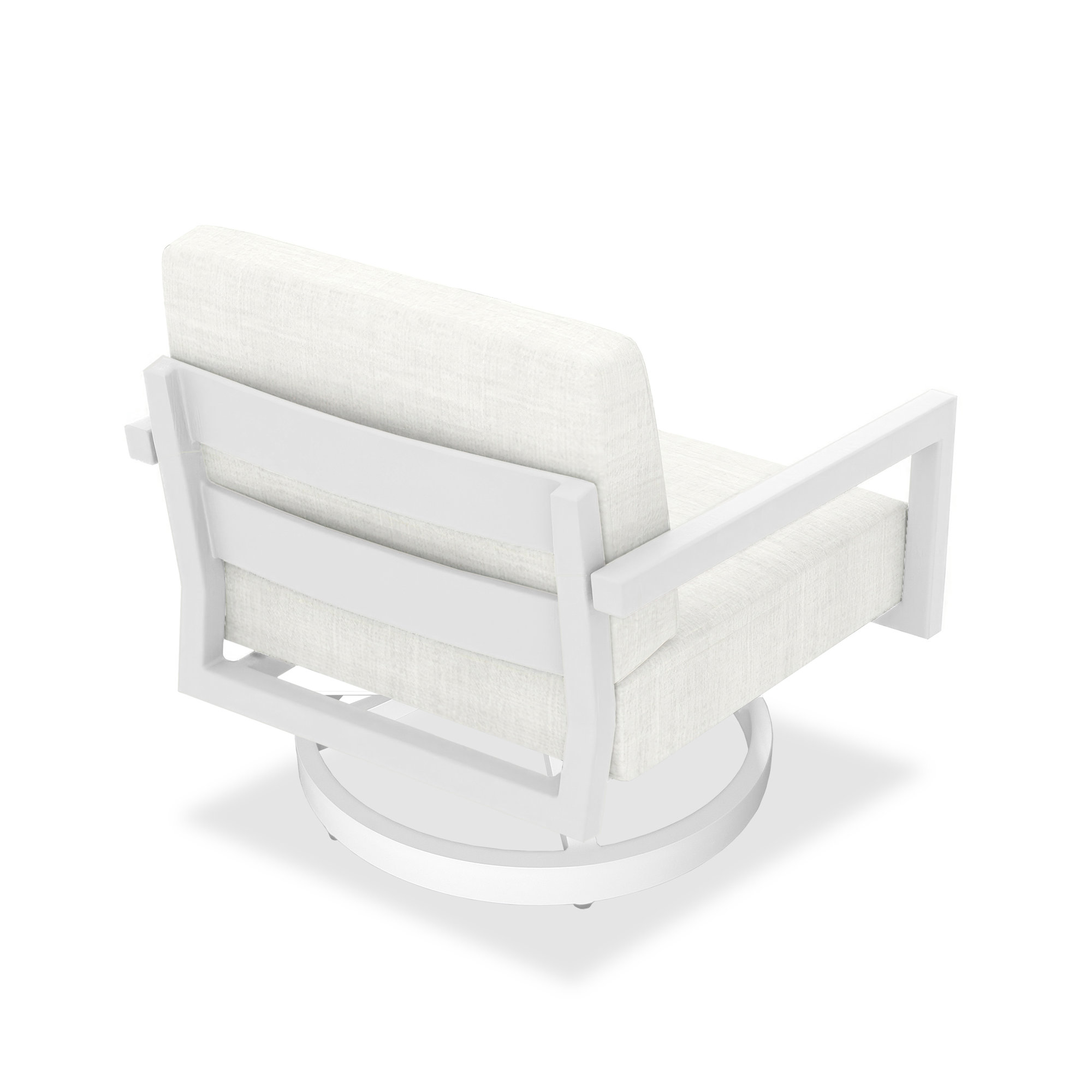 Vivant Outdoor Chair with Sunbrella® Cushions, Canvas Natural Sunbrella® Canvas, White