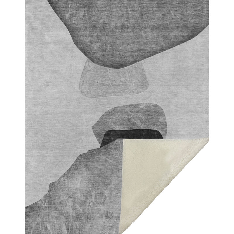 Jeté en sherpa Addison, Abstrait gris