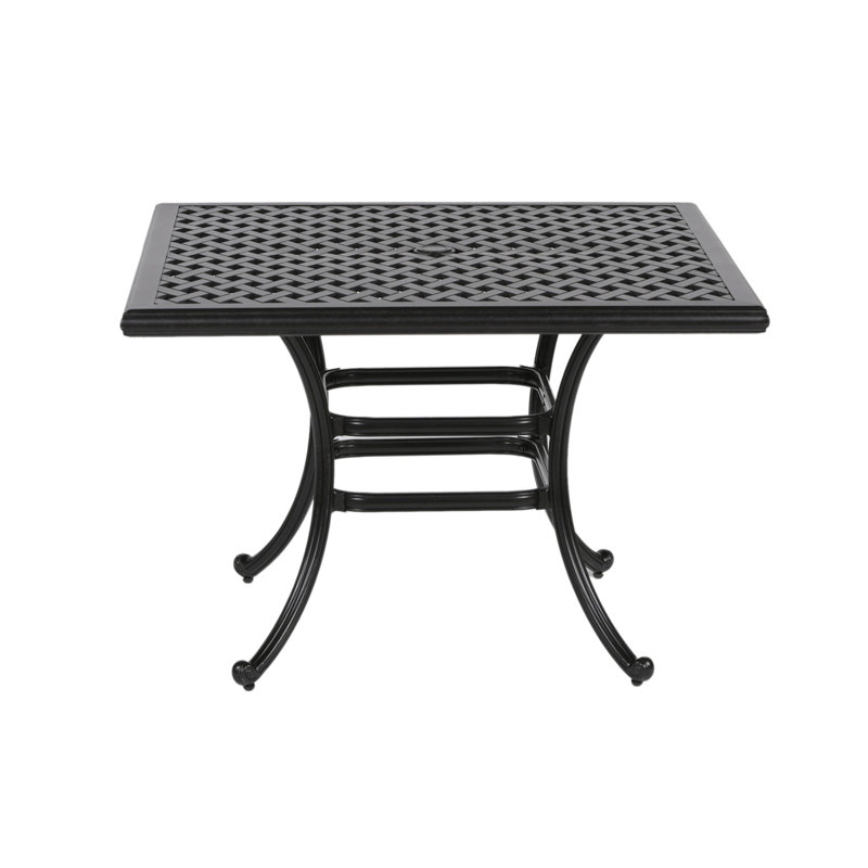 Square Dining Table, Dark Lava Bronze