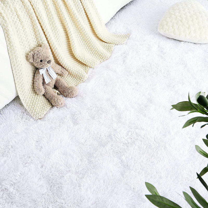 Mathilde Solid Colour Shag Area Rug, Rectangle 160 x 230 cm