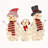 3-Piece Lighted Snowman Family Trio Outdoor Christmas Decoration