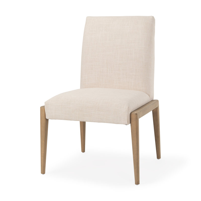 Chaise parsons en lin crème, Crème, crème