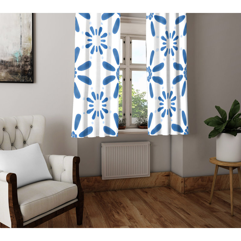 Paire de rideaux semi-transparents en polyester Dhanvin, L 20 po x L 82 po