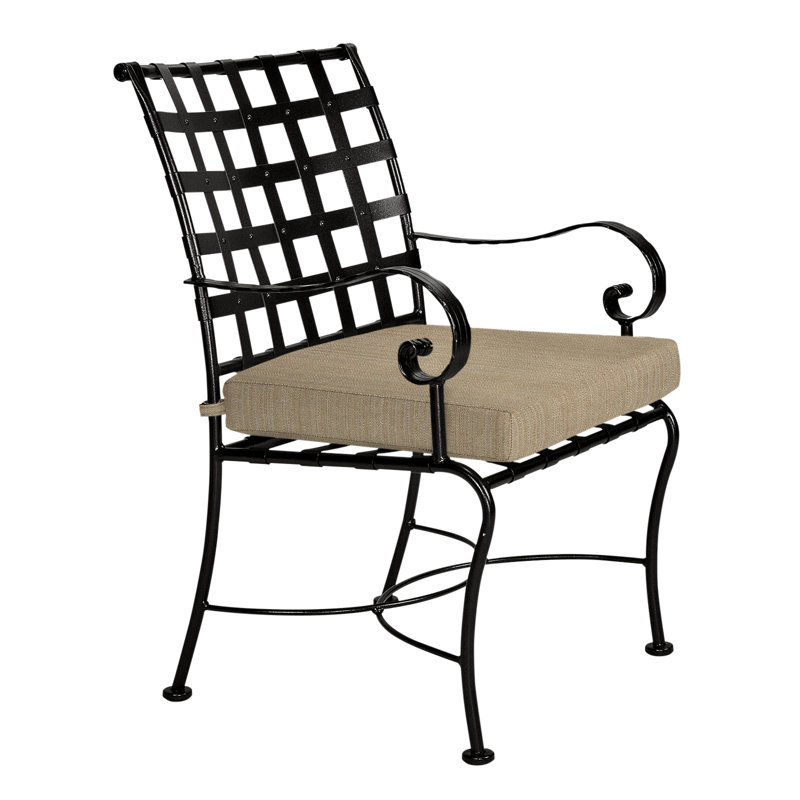 Classico Outdoor Dining Armchair, Carbon Black, Flagship Stone Sunbrella®