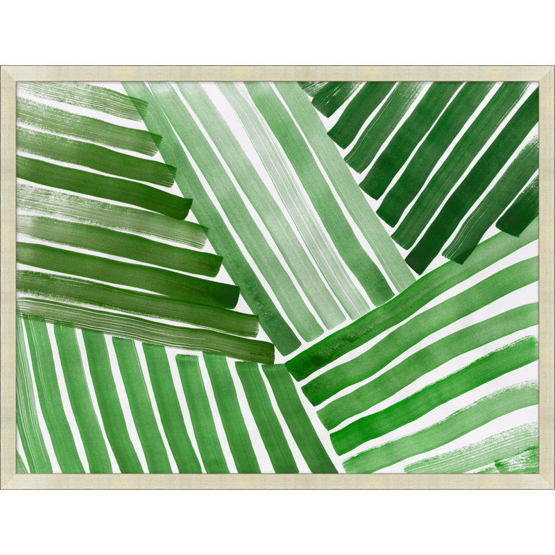 «Abstracted Fern 4» par Thom Filicia - Peinture encadrée sur papier