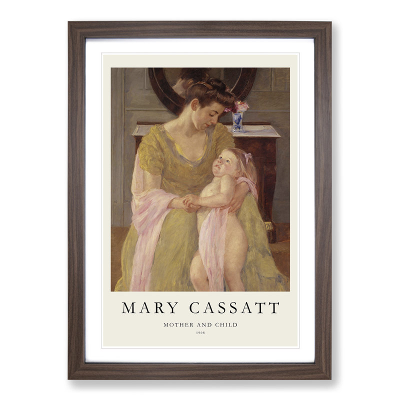 Mother and Child Vol.6 by Mary Cassatt - Picture Frame Painting, 65cm H x 48cm W x 2cm D