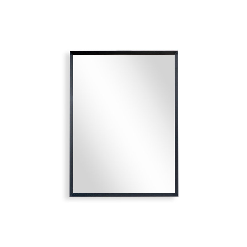 Lockeford Wood Flat Wall Mirror