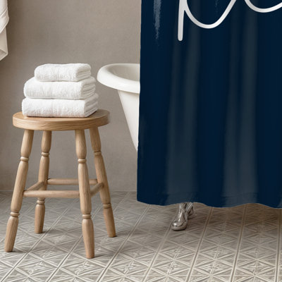 Perine Machine Washable Polyester Shower Curtain