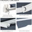 Auvent de patio rétractable 12 pi x 10 pi. Manivelle manuelle, tissu 280G / M et eau. Cadre en aluminium pour différents endroits. Abat-jour gris anthracite avec balcon à manivelle, patio, cour